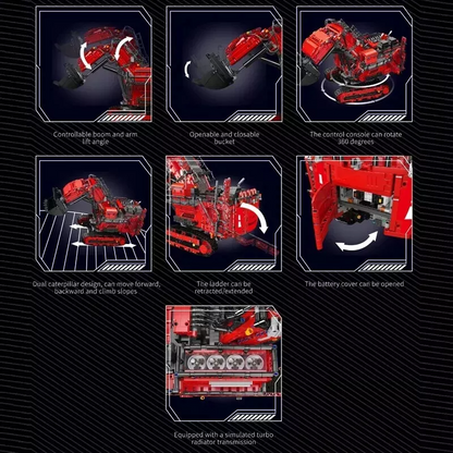 Mould King 17071 RC Raupenbagger Rot Mein Shop