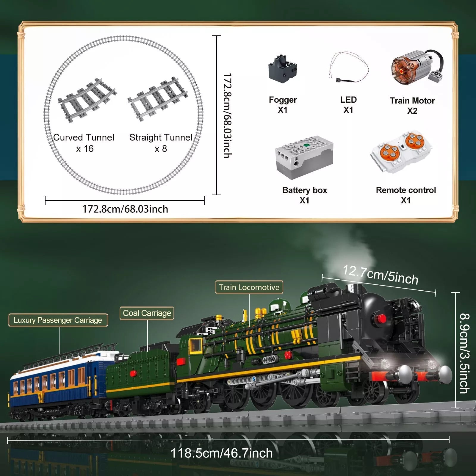 Mould King 12025 Orient Express Dampflokomotive Mein Shop
