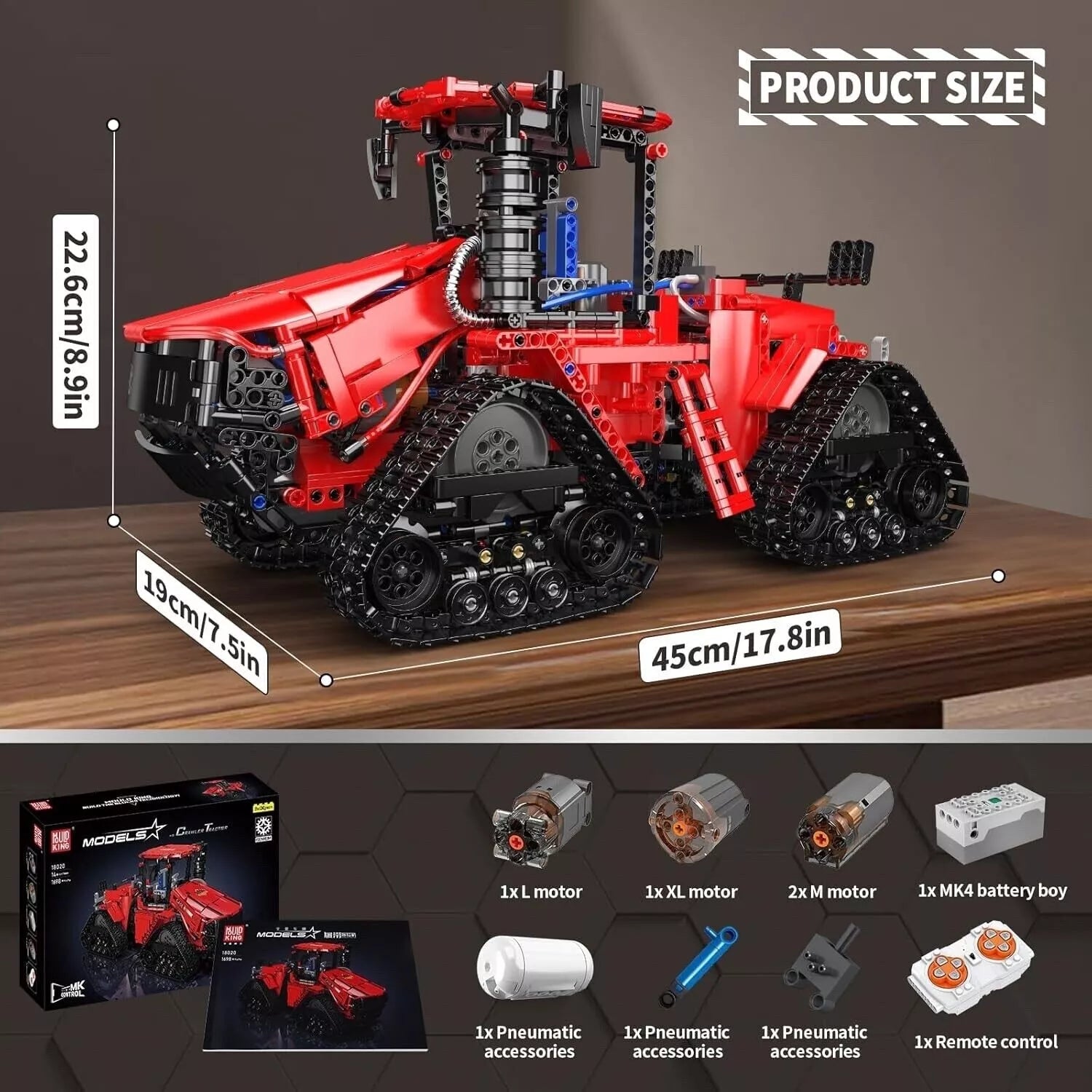 Mould King 18020 RC Pneumatische Ketten Traktor Mein Shop