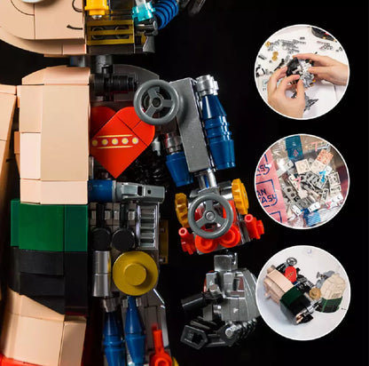 Pantasy 86203HY Astro Boy Displayfigur 1258 Klemmbausteine Clear Version MaxiBricks