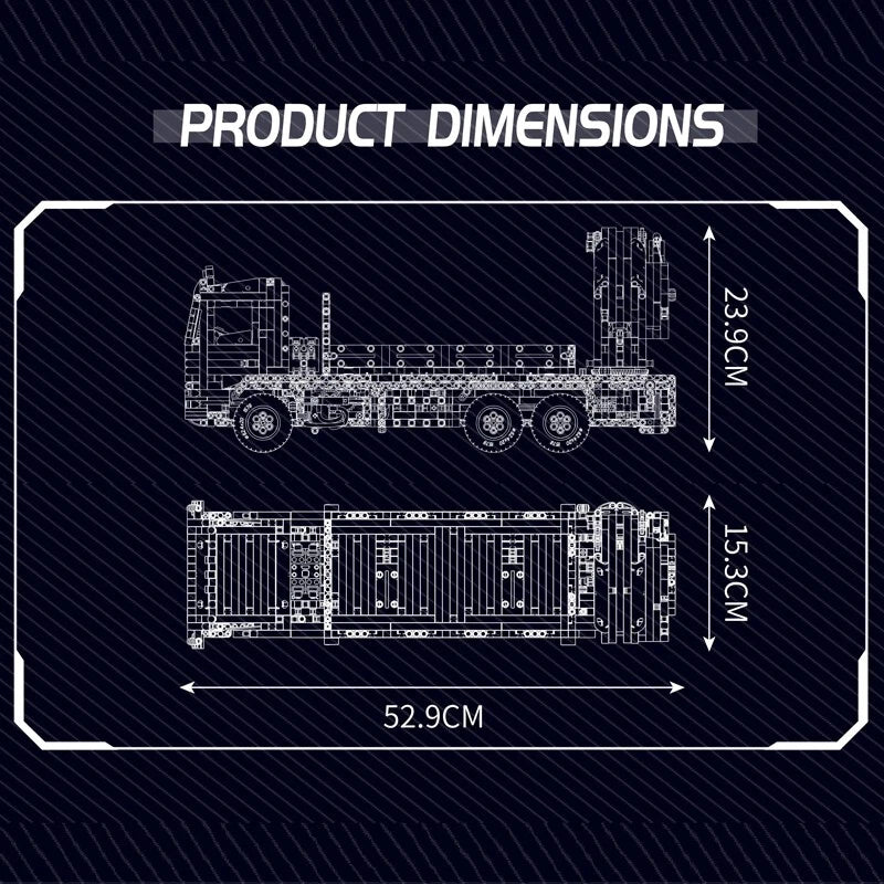 Mould King 17063 RC Technik LKW mit Pritschenkran MaxiBricks