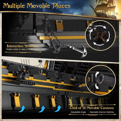 Mould King 13186 The Black Pearl Piratenschiff MaxiBricks