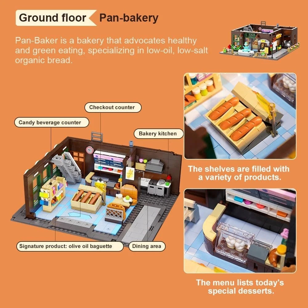 Pantasy 85013 Modular Building Pariser Bäckerei Bakery 3087 Teile