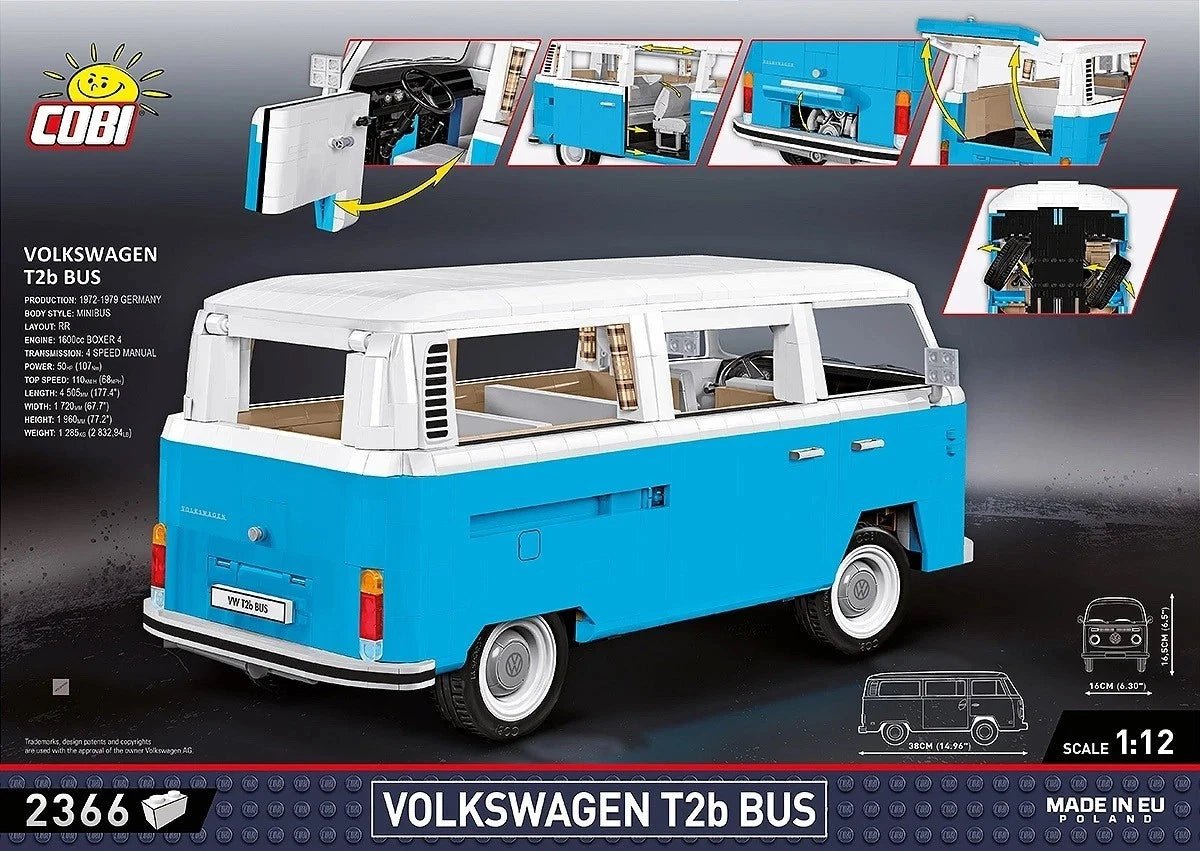 Cobi 24362 Volkswagen VW T2b Bus Modell - Auto - MaxiBricks GmbHCOBI-5849