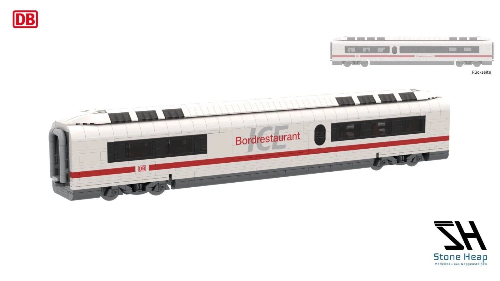 Stone Heap SH - 3008 & SH - 3009 Deutsche Bahn ICE Komplettset mit 5.240 Teilen - MaxiBricks GmbH