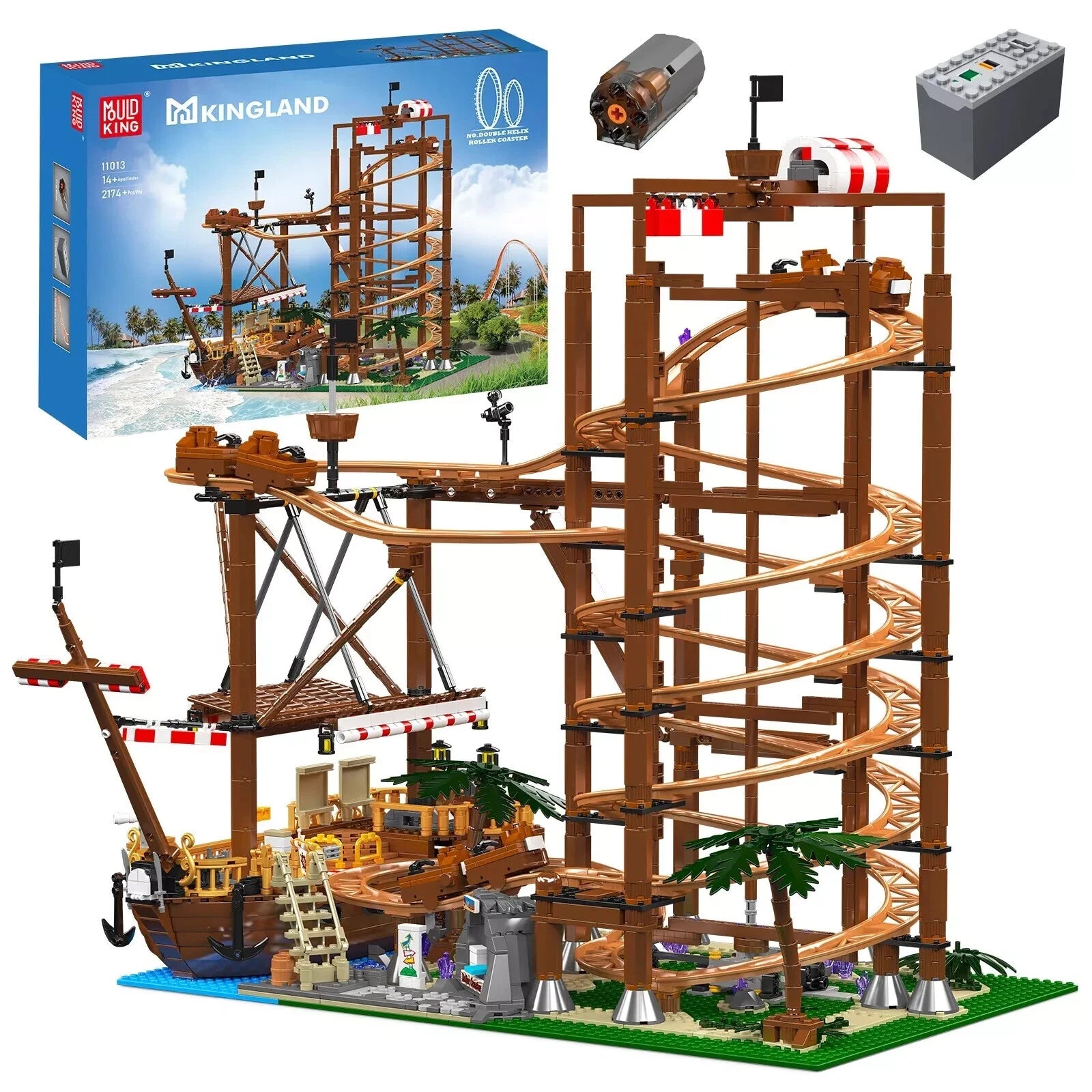 Mould King 11013 Piratenschiff Achterbahn Roller Coaster - MaxiBricks GmbHMK-11013