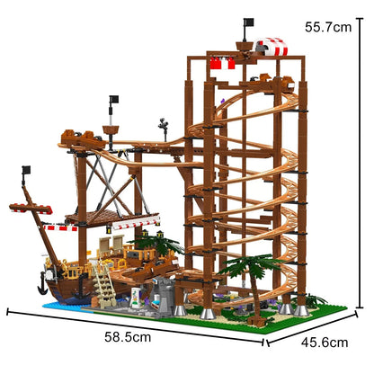 Mould King 11013 Piratenschiff Achterbahn Roller Coaster - MaxiBricks GmbHMK-11013