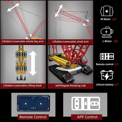 Mould King 17015 RC Technik Raupenkran ferngesteuert Mein Shop