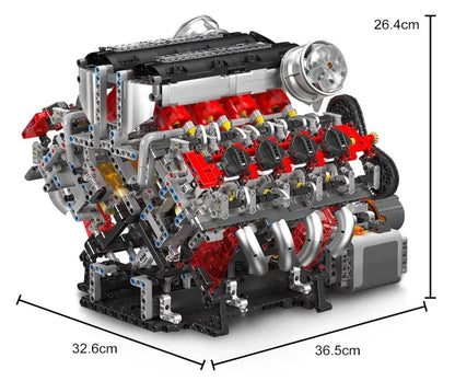 Mould King 10130 Technik Motor F488 V8 Engine MaxiBricks