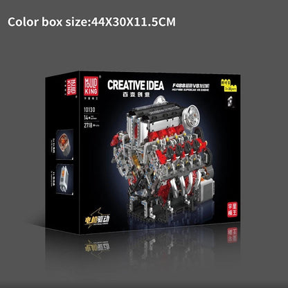 Mould King 10130 Technik Motor F488 V8 Engine MaxiBricks