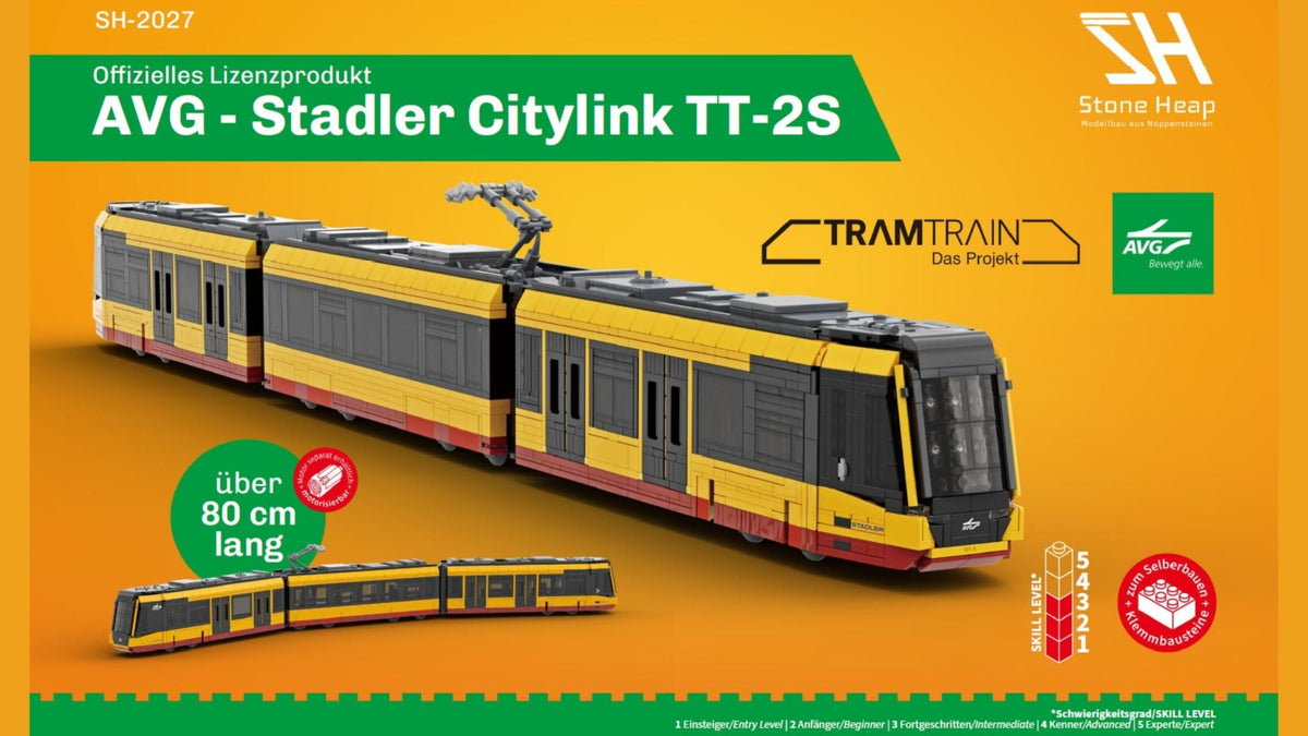 Stone Heap SH-2027 Stadler Citylink Tram Train AVG - MaxiBricks GmbHSH-2027