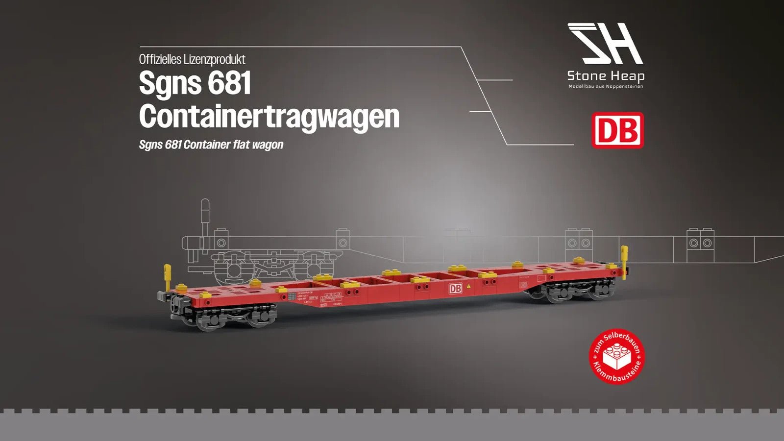 Stone Heap SH - 3005 Sgns 681 DB Containertragwagen - MaxiBricks GmbHSH-3005