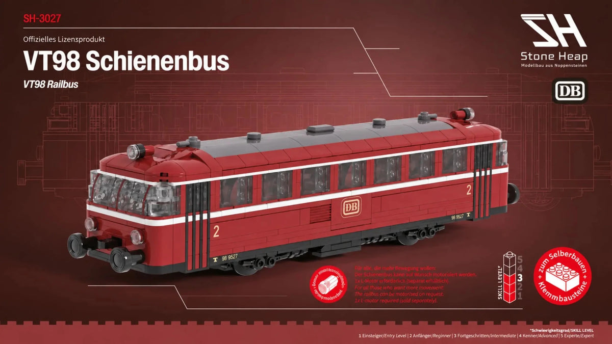 Stone Heap SH-3027 VT 98 Schienenbus - MaxiBricks GmbHSH-3027